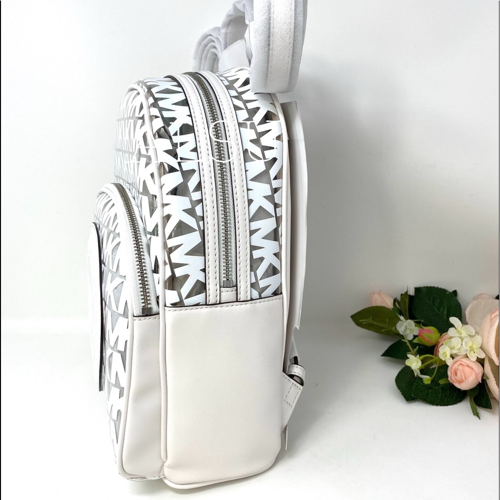 Michael Kors Abbey Backpack Transparent White - Picture 2 of 7